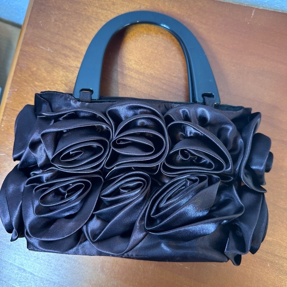 Stunning Satin rosebud purse Clutch